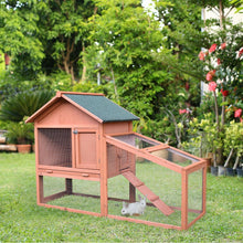 Load image into Gallery viewer, Deluxe 2-Tier Wooden Rabbit Hutch with Waterproof Roof &amp; Spacious Run
