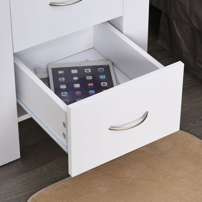Elegant White 2-Drawer Bedside Table - Modern Storage Solution