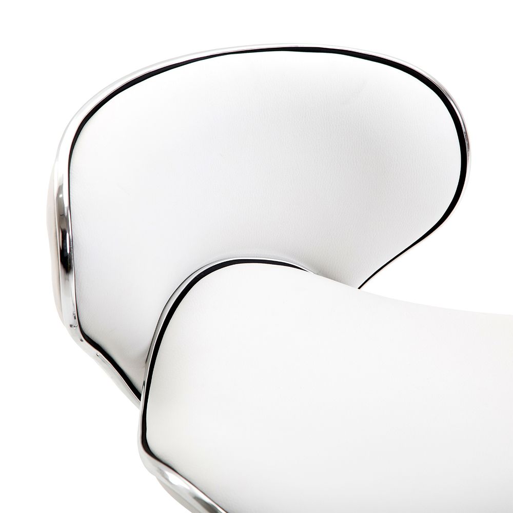 Elegant Rolling Salon Technician Stool with Comfort Cushion & Stylish Chrome Base