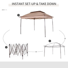 Load image into Gallery viewer, Outsunny 3.25x3.25m Khaki/Brown Pop-Up Gazebo - Stylish Outdoor Party Canopy
