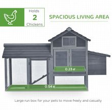 Load image into Gallery viewer, Deluxe Grey Chicken Coop with Outdoor Run &amp; Easy-Clean Design
