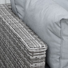 Load image into Gallery viewer, Luxurious 6-Seater Half Round Grey Rattan Sofa Set with Cozy Cushions
