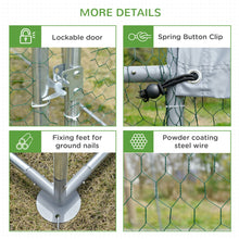 Load image into Gallery viewer, Galvanized Chicken Coop - Spacious Outdoor Hen House with Weather Cover
