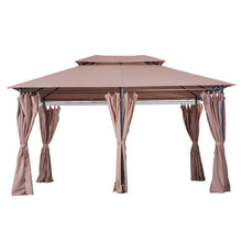 Load image into Gallery viewer, Outsunny 4m x 3m Steel Frame Gazebo with Sides - Ultimate Outdoor Shelter!
