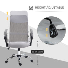 Load image into Gallery viewer, HOMCOM High Back Mesh Office Chair - Stylish Comfort in Light Grey
