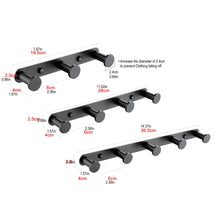Load image into Gallery viewer, Bathroom Accessories Towel Hook Matte Black Stainless Steel Towel Robe Coat Rack Rows of Three Hooks for Home Storage Organization,Hallway,Foyer,Wall Mounted KJQ010-3HEI
