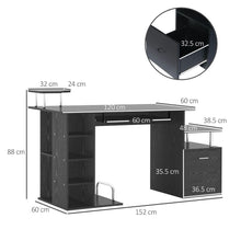 Load image into Gallery viewer, Stylish Wood Computer Desk with Drawers &amp; Shelves for Home Office Efficiency
