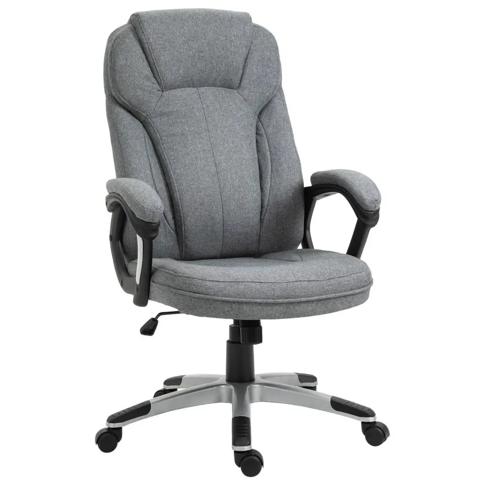 Ergonomic Grey High Back Office Chair - Adjustable & Comfort-Enhanced Design