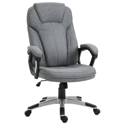 Ergonomic Grey High Back Office Chair - Adjustable & Comfort-Enhanced Design