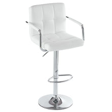 Load image into Gallery viewer, 2pcs 60-80cm 6 Checks Round Cushion No Armrest Bar Stool White
