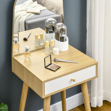 Load image into Gallery viewer, Dressing Table with Big Mirror, Makeup Desk with Drawer, Natural
