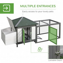 Load image into Gallery viewer, Deluxe Wooden Chicken Coop with Nesting Box &amp; Outdoor Run - Secure &amp; Stylish
