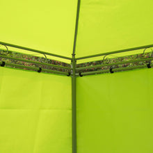 Load image into Gallery viewer, Lemon Green 3m x 3m Metal Gazebo with Sidewalls - Perfect for Outdoor Gatherings!
