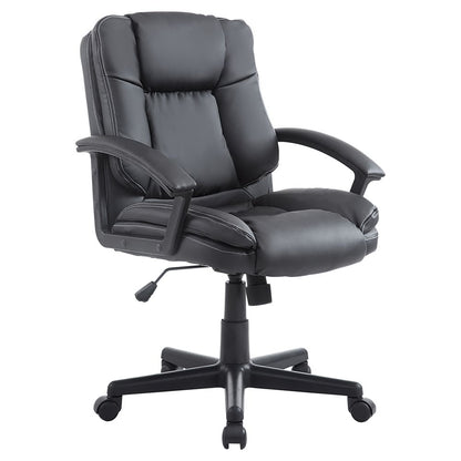 Premium Swivel Executive Office Chair - Ergonomic PU Leather, Adjustable Height