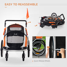 Load image into Gallery viewer, Ultimate 2-in-1 Dog Bicycle Trailer &amp; Stroller - Safety Leash, Foldable Design
