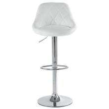 Load image into Gallery viewer, 2pcs Adjustable High Type with Disk No Armrest Rhombus Backrest Design Bar Stools White
