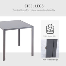 Load image into Gallery viewer, Chic Compact Square Dining Table with Glass Top &amp; Sturdy Metal Frame
