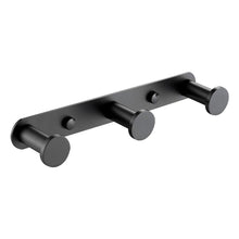 Load image into Gallery viewer, Bathroom Accessories Towel Hook Matte Black Stainless Steel Towel Robe Coat Rack Rows of Three Hooks for Home Storage Organization,Hallway,Foyer,Wall Mounted KJQ010-3HEI
