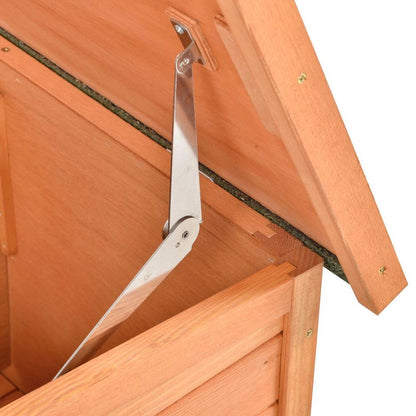 Cozy Wooden Rabbit Hutch with Spacious Run - Perfect Home for Small Animals!