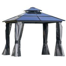 Load image into Gallery viewer, Spacious 3x3m Hardtop Gazebo with Steel Frame, Curtains &amp; Insect Netting
