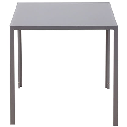 Chic Compact Square Dining Table with Glass Top & Sturdy Metal Frame