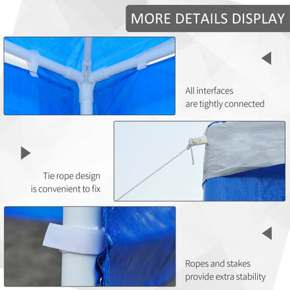 Outsunny 4x3m Heavy Duty Blue Party Gazebo Tent - Perfect Outdoor Shelter!