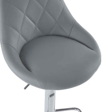 Load image into Gallery viewer, 2pcs Adjustable High Type with Disk No Armrest Rhombus Backrest Design Bar Stools Gray

