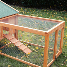 Load image into Gallery viewer, Deluxe Wooden Rabbit Hutch: Spacious Multi-Tier Pet Habitat with Outdoor Run
