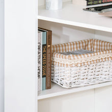 Load image into Gallery viewer, Modern White Computer Desk with Bookshelf – Stylish &amp; Space-Saving Workstation
