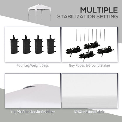 Instant 3x3M Pop Up Gazebo with Carry Bag & Weight Bags - Perfect for Events!
