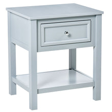 Load image into Gallery viewer, Stylish Grey Boxy Nightstand with Drawer - Modern Bedside Table for Essentials
