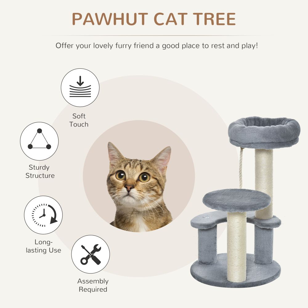 Deluxe Cat Tree: 2-Perch Play Center with Sisal Rope for Ultimate Feline Fun!