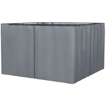 Load image into Gallery viewer, Outsunny 3x3M Dark Grey 4-Panel Gazebo Replacement Curtain Set
