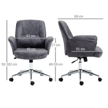 Load image into Gallery viewer, Vinsetto Ergonomic Swivel Desk Chair - Stylish Comfort in Deep Grey
