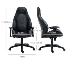 Load image into Gallery viewer, Vinsetto High Back Executive Gaming Chair with Footrest - Chic Black Comfort
