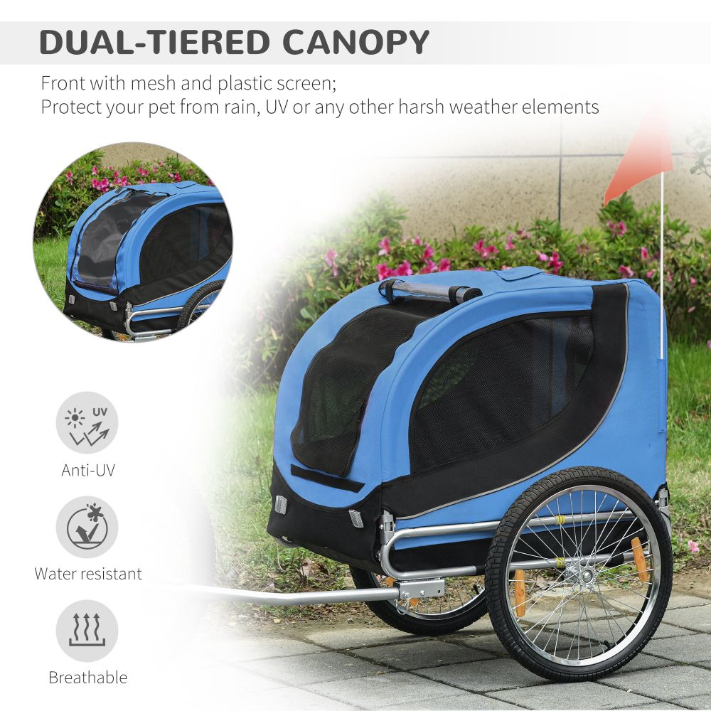 Stylish Pet Bike Trailer: Safe Travel Carrier for Small Dogs & Cats