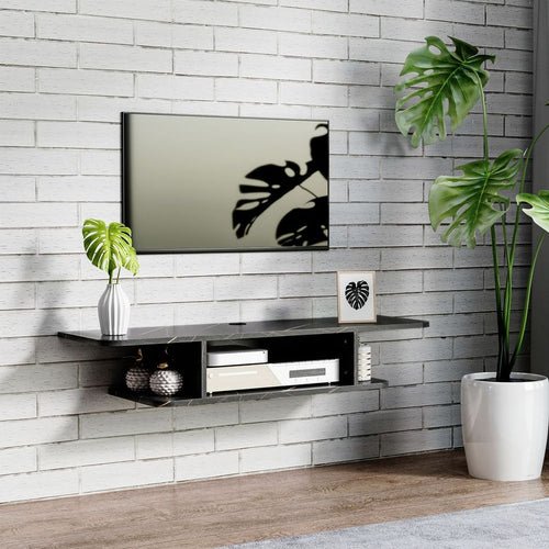 Space-Saving Floating TV Unit with Stylish Storage - Modern Wall-Mount Console