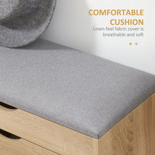 Load image into Gallery viewer, HOMCOM Multifunctional Shoe Bench with Cushion &amp; Storage for Stylish Entryways
