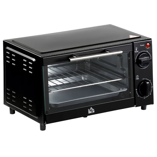 HOMCOM 9L Mini Electric Oven: Versatile Countertop Grill & Toaster, 750W