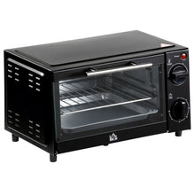 Load image into Gallery viewer, HOMCOM 9L Mini Electric Oven: Versatile Countertop Grill &amp; Toaster, 750W
