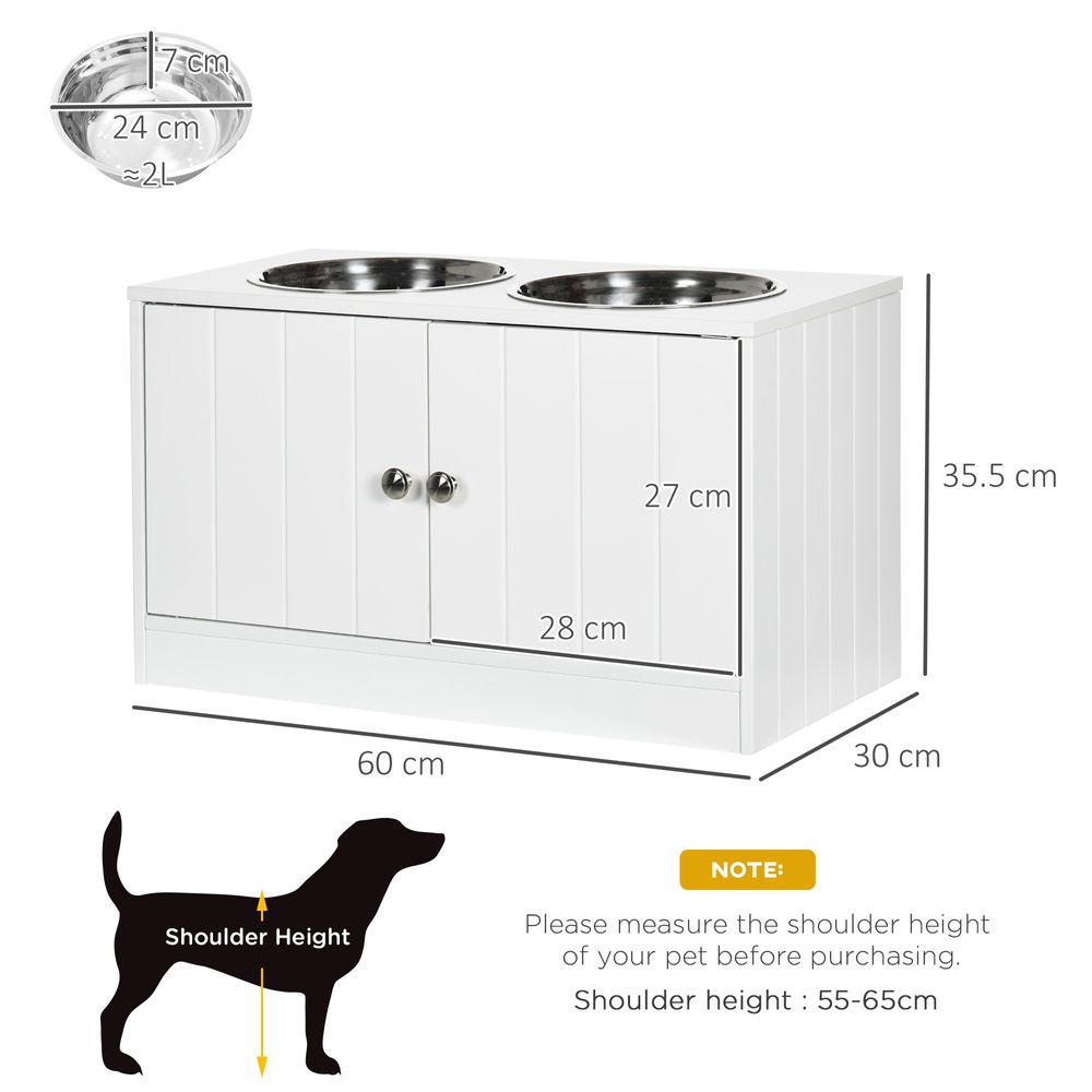 Elevated Dog Feeding Station with Storage - Stylish Comfort for Large Breeds