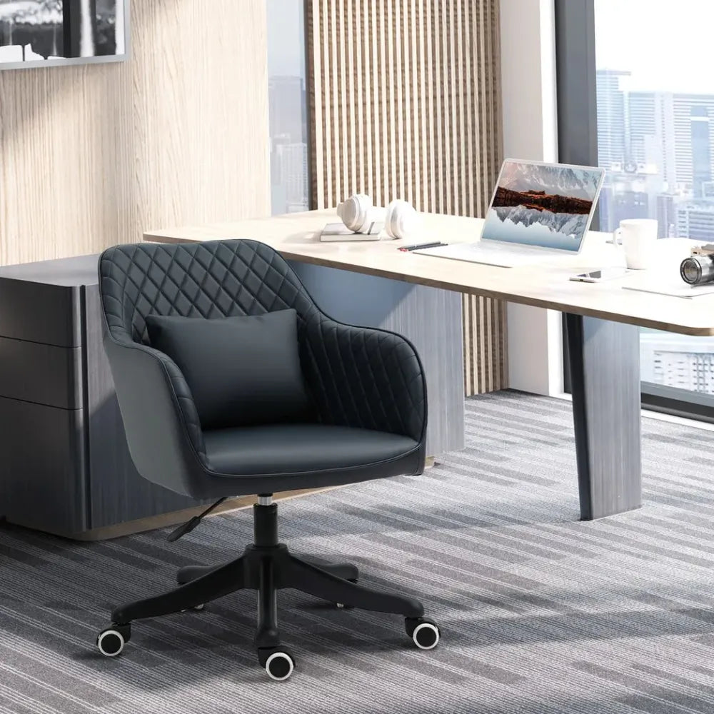 Vinsetto Electric Massage Office Chair with Lumbar Support & Wheels
