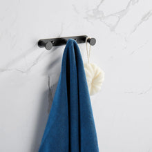 Load image into Gallery viewer, Bathroom Accessories Towel Hook Matte Black Stainless Steel Towel Robe Coat Rack Rows of Three Hooks for Home Storage Organization,Hallway,Foyer,Wall Mounted KJQ010-3HEI

