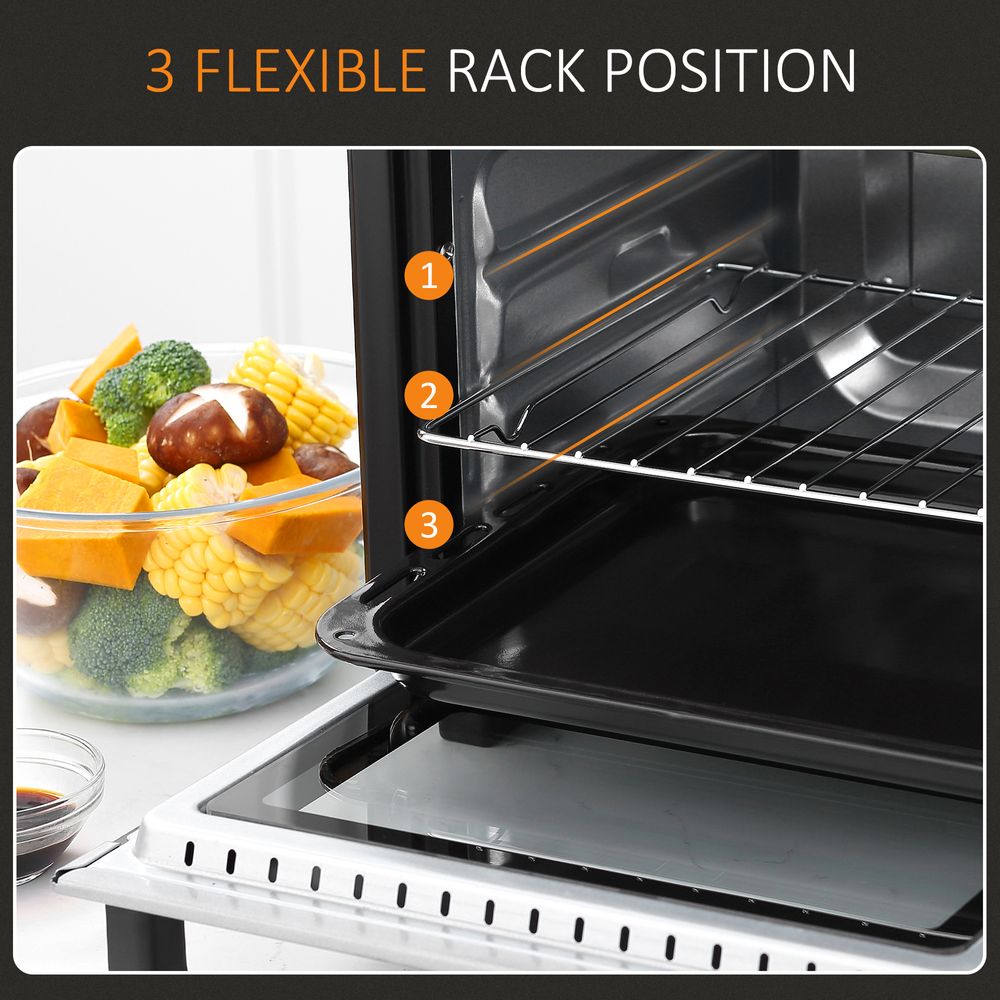 Compact 16L Mini Convection Oven with Timer & Grill – Perfect for Any Kitchen!