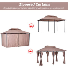 Load image into Gallery viewer, Outsunny 4m x 3m Steel Frame Gazebo with Sides - Ultimate Outdoor Shelter!
