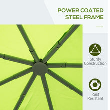Load image into Gallery viewer, Lemon Green 3m x 3m Metal Gazebo with Sidewalls - Perfect for Outdoor Gatherings!
