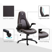 Load image into Gallery viewer, Stylish PU Leather High Back Swivel Office Chair with Adjustable Height
