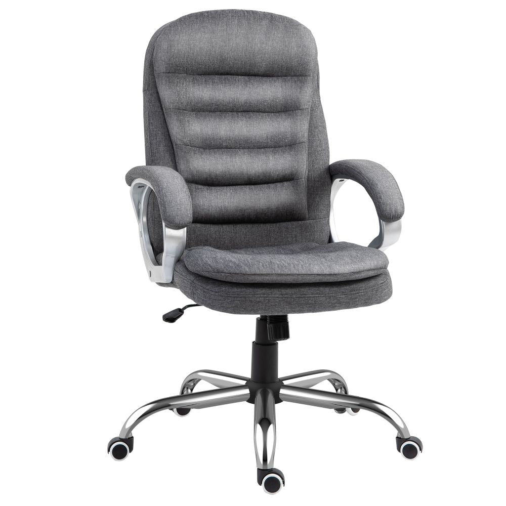 Office Chair Rock 360 Degree Swivel Adjustable Height Lumbar Support Vinsetto