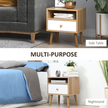 Load image into Gallery viewer, Modern Minimalist Nightstand with Drawer &amp; Shelf - Stylish Bedside Storage
