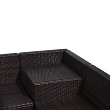 Load image into Gallery viewer, Outsunny 6-Seater Rattan Outdoor Sofa Set with Cushions &amp; Hidden Storage
